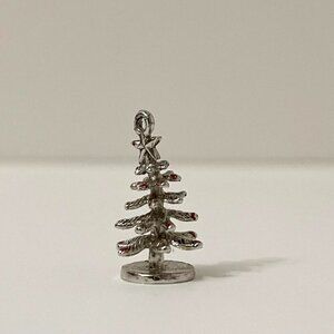 Vintage Sterling Christmas Tree Charm No Loop